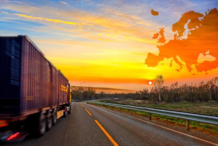 Güterverkehr auf den Straßen Europas