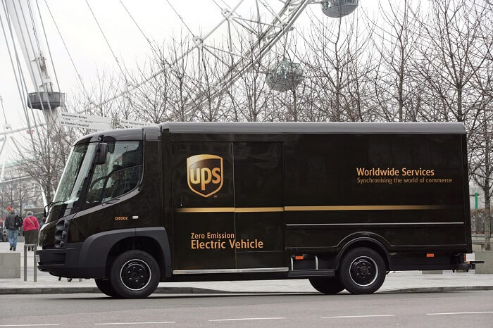 Vollelektrischer UPS Wagen