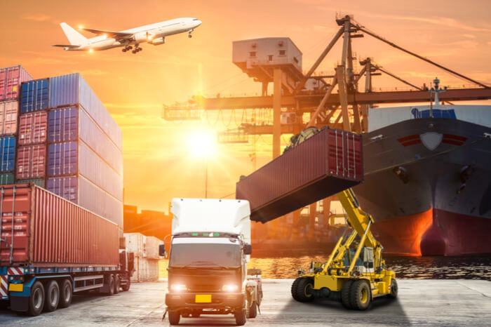Konzept Welthandel Logistik