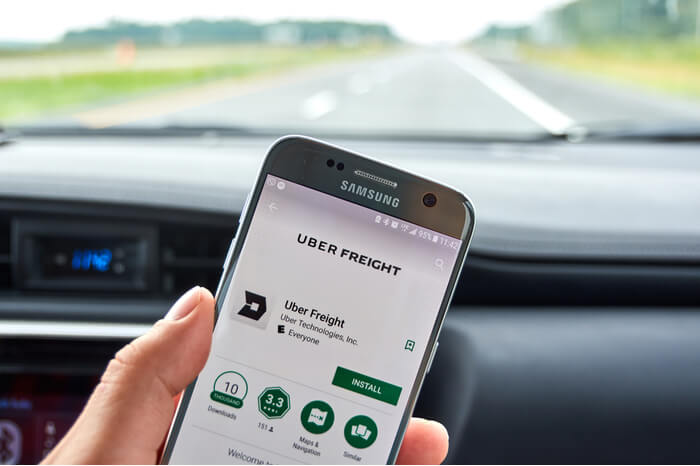 Uber Freight App auf Handy