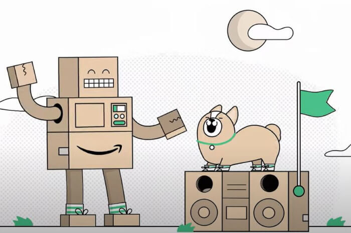 Karton-Roboter Amazon