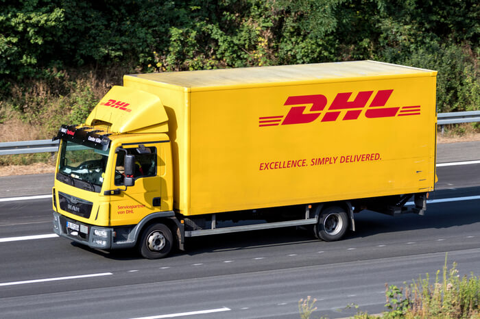 DHL Lkw Lieferung Supply Chain