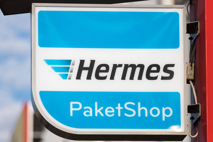 Hermes Paketshop Schild