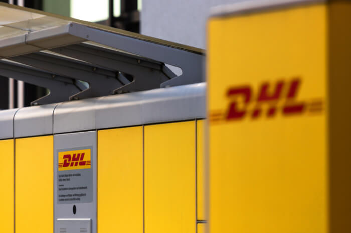 Packstation des Logistikers DHL in Deutschland