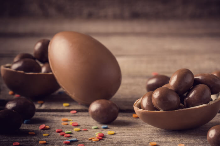 Eier aus Schokolade