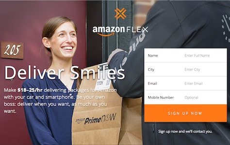 Amazon Flex startet.